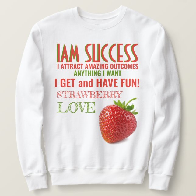 SWEATSHIRT STRAWBERRY LOVE (Design devant)