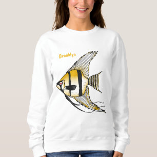 Sweatshirt Striped angelfish cartoon