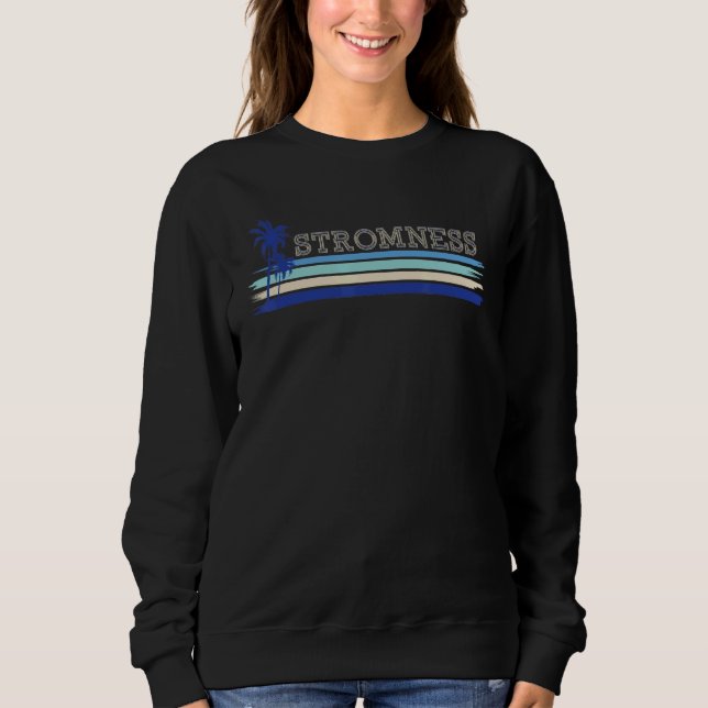 Sweatshirt Stromness Orkney Seaside Holiday Retro Surf Palm T (Devant)