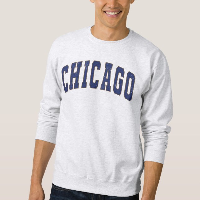 Sweatshirt Style Chicago Illinois Vintage College (Devant)