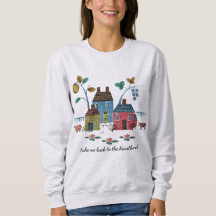 Sweatshirt Style Country Vintage Americain Cozy Heartland