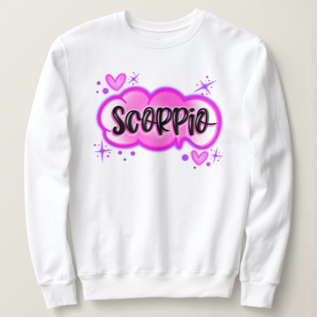 Sweatshirt Style d'aérographe Scorpio (Design devant)