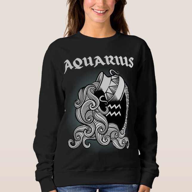 Sweatshirt Style médiéval Zodiac Aquarius (Devant)