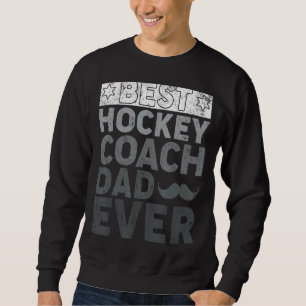 Sweatshirt Style Rétro Meilleur entraîneur de hockey papa Jam