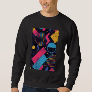 Sweatshirt Style rétro Motif Art Synthwave 80s