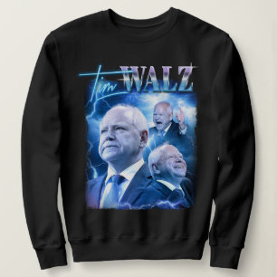 Sweatshirt Style Tim Walz Retro 90s