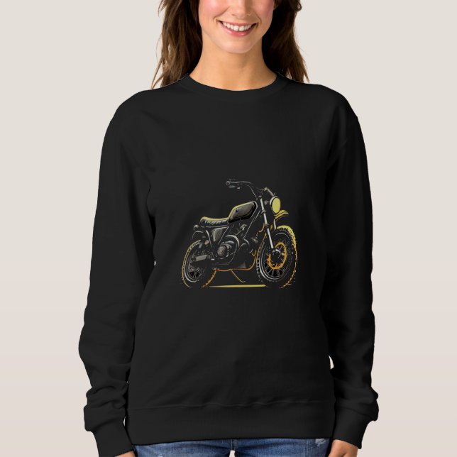 Sweatshirt Stylish Scrambler Motorcycle (Devant)