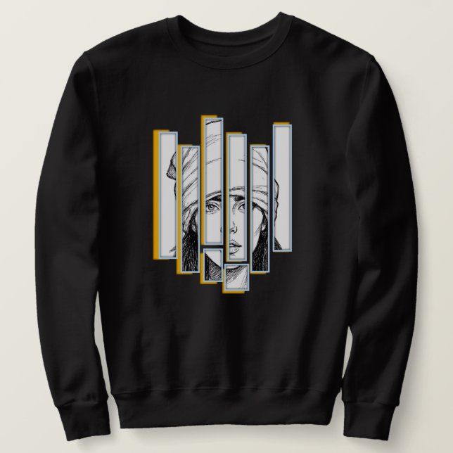Sweatshirt Stylish Women's Hoodie with Covered Head Artwork (Design devant)