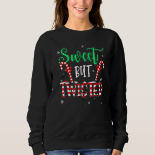 Sweatshirt Sucre de canne de Noël doux mais tordu