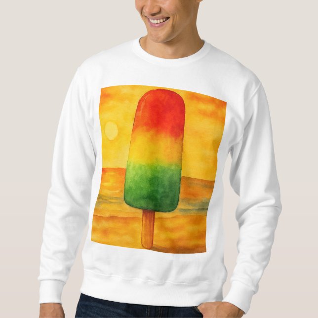 Sweatshirt Sudadera helado en la playa  (Devant)
