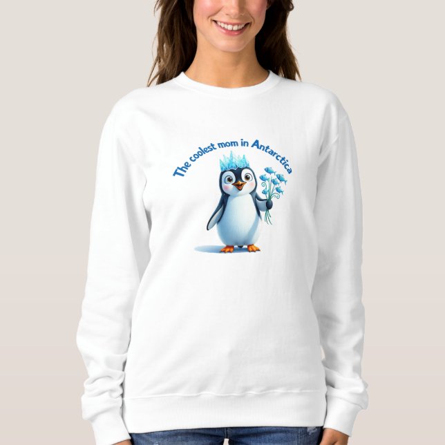 Sweatshirt Sudadera mamá pingüina (Devant)
