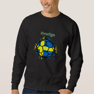 Sweatshirt Suède Football Suède Drapeau suédois Jersey