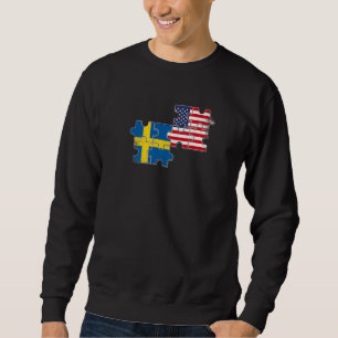 Sweatshirt Suède Usa Loots Drapeau Américain Suédois