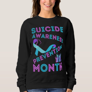 Sweatshirt Suicide Awareness Prevention Rainbow Heart Papa