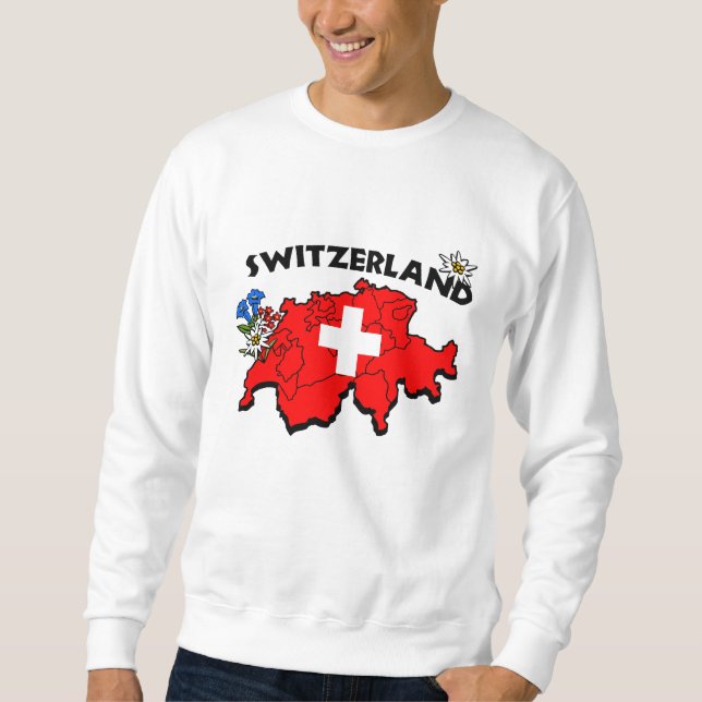 Sweatshirt suisse de carte (Devant)