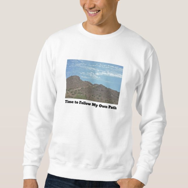 Sweatshirt Suivre Prown Path Arizona Photo Desert Mountain (Devant)