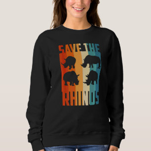 Sweatshirt Sumatra Rhino Sauver Rhinos Rhinoceros Animal Lo