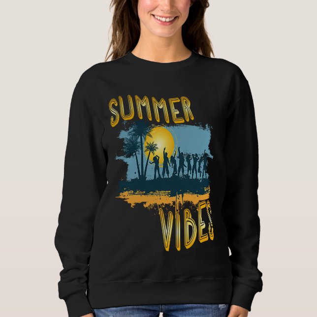 Sweatshirt Summer Vibes Tropical Beach Party Summer (Devant)