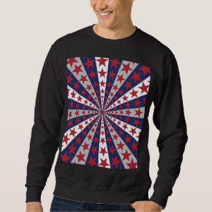 Sweatshirt Sunburst patriotique : Drapeau américain