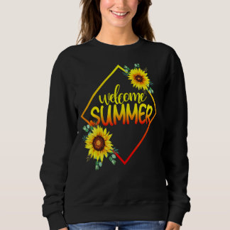 Sweatshirt Sunflower Bienvenue Cool D'Été Tournesol Pour Été