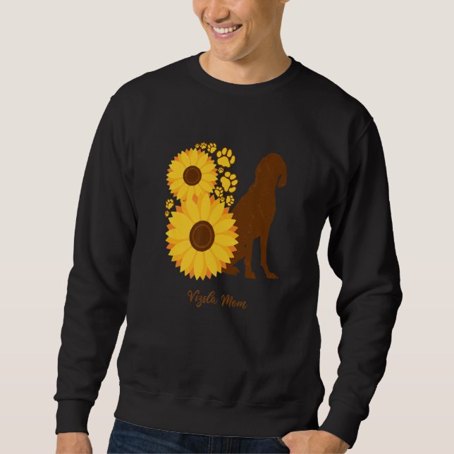 Sweatshirt Sunflower Dog Mom - Vizsla Premium (Devant)