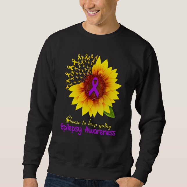 Sweatshirt Sunflower Epilepsy Choose To Keep Going Epilepsy A (Devant)