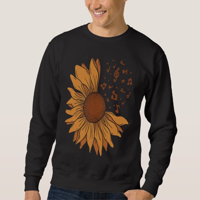 Sweatshirt Sunflower Music Note  Cute Sun Flower   Teacher (Devant)