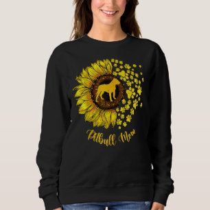 Sweatshirt Sunflower Pitbull Maman Amoureux des chiens