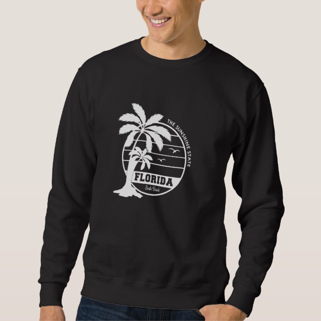 Sweatshirt Sunshine State Florida South Beach Bonjour Summer  (Devant)