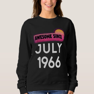 Sweatshirt Super depuis juillet 1966 Anniversaire 1966 Juille