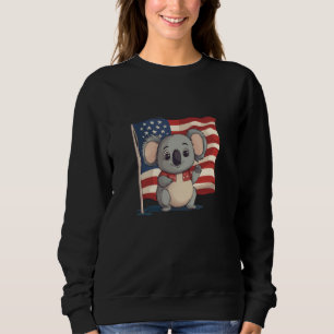 Sweatshirt Super Koala avec l'Amérique Drapeau Costume pour g