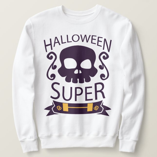 Sweatshirt Super T-shirt d'Halloween en tendance (Design devant)