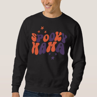 Sweatshirt super une éffrayante maman désordre bun femmes sor