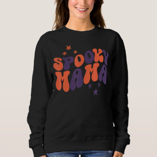Sweatshirt super une éffrayante maman désordre bun femmes sor