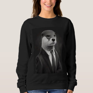 Sweatshirt Superbe loutre de mer animal loutre cool en costum