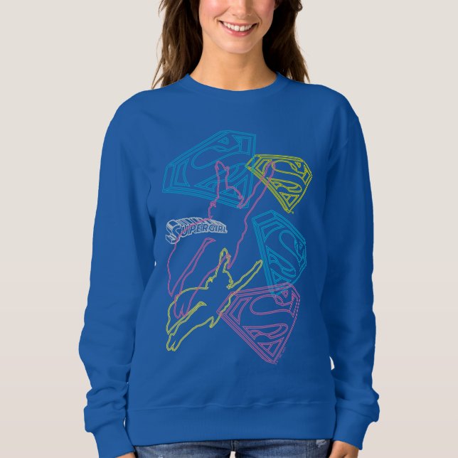 Sweatshirt Supergirl et logo en couleurs (Devant)