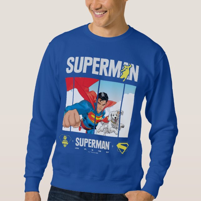 Sweatshirt Superman et Krypto prennent l'avion (Devant)