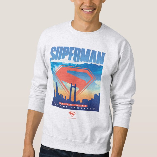 Sweatshirt Superman Metropolis Skyline (Devant)