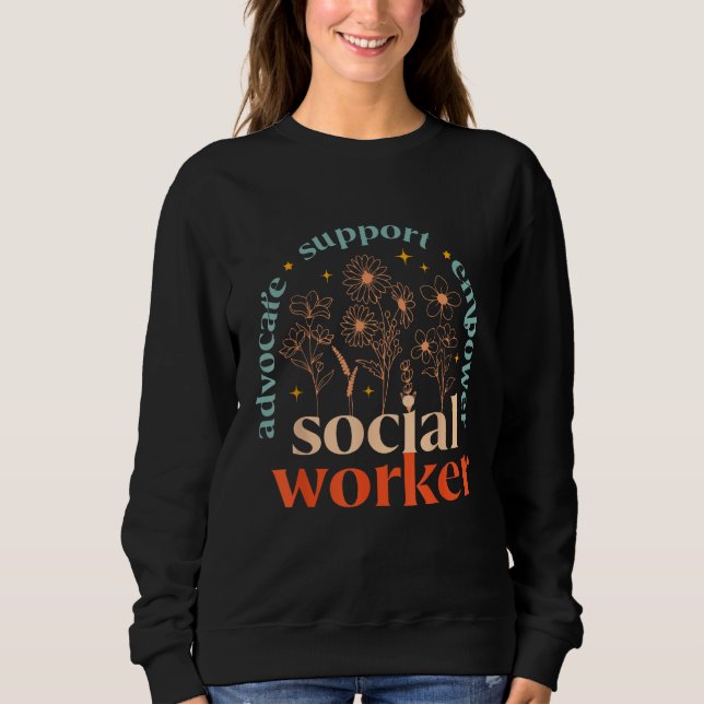 Sweatshirt Support social worker (Devant)