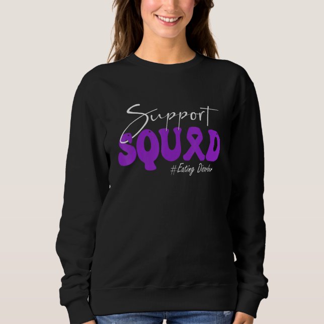 Sweatshirt Support Squad Eating Disorder Awareness Purple Rib (Devant)
