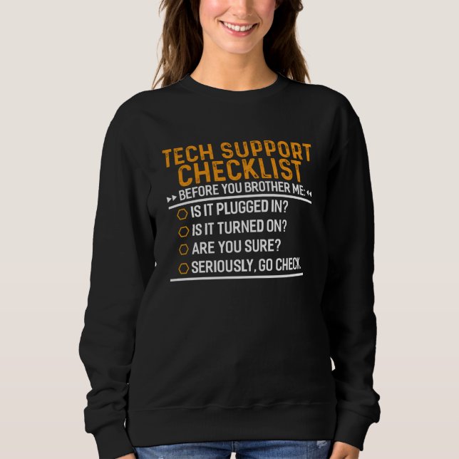 Sweatshirt Support technique Geek informatique Funny Techie G (Devant)