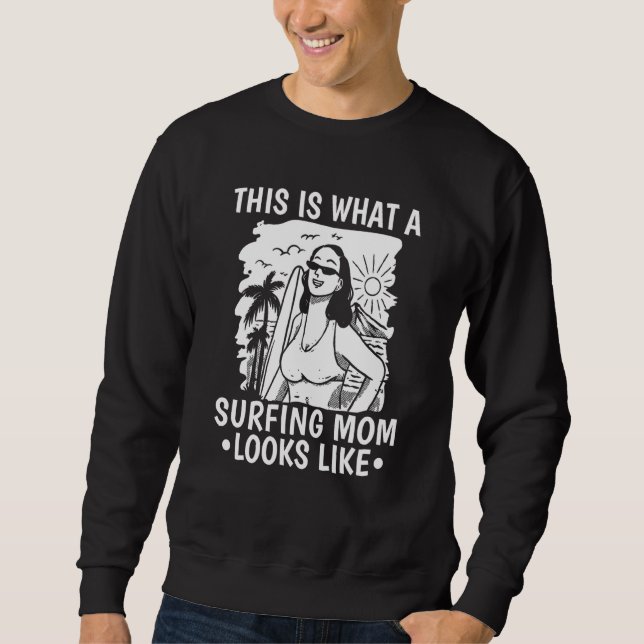 Sweatshirt Surfer Mother Surfrider  Surfboard Waves Surfing M (Devant)