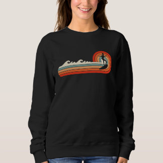 Sweatshirt Surfer Vintage Retro Wave Beach Surfing Surf