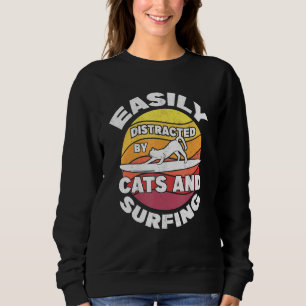 Sweatshirt Surfers Femmes Surf Kitten Chats Surfeurs Et Surf