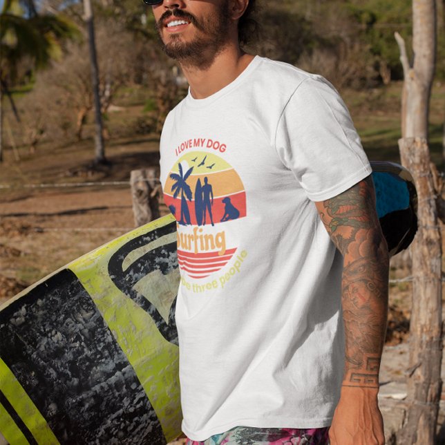 Sweatshirt Surfing Ocean Chien Papa Animateur Aventure (Créateur téléchargé)