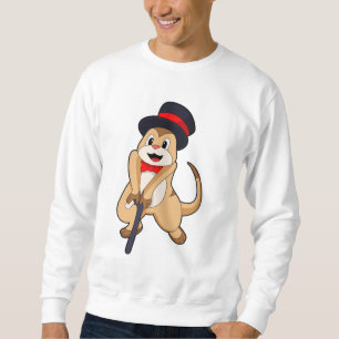 Sweatshirt Suricate à la retraite avec canne