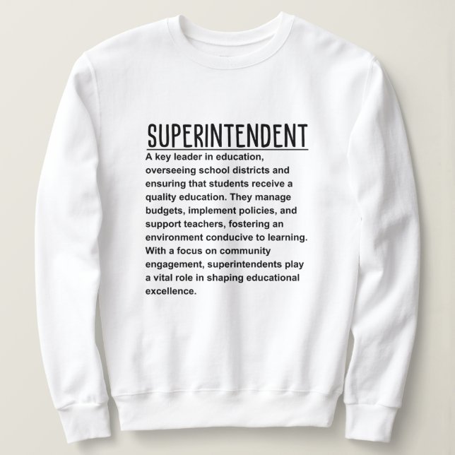 Sweatshirt Surintendant (Design devant)