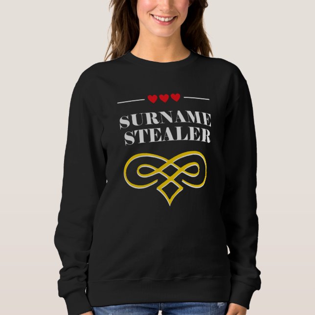 Sweatshirt Surname Stealer Groom Pun Husband To Be Joke Weddi (Devant)