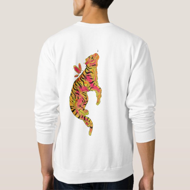 Sweatshirt Surreal Neon Tiger (Dos)