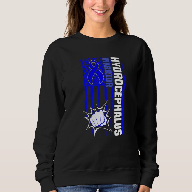 Sweatshirt Survivant de l'hydrocéphalie Inspirer le guerrier  (Devant)